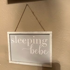 sleeping bebe sign